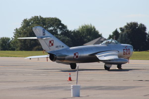 The MiG arrives at Lancaster Airport on Friday. Photo by Lynn Rebuck/LititzDailyNews.com