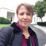 Editor Lynn Rebuck outside the White House on Saturday, October 3, 2015.