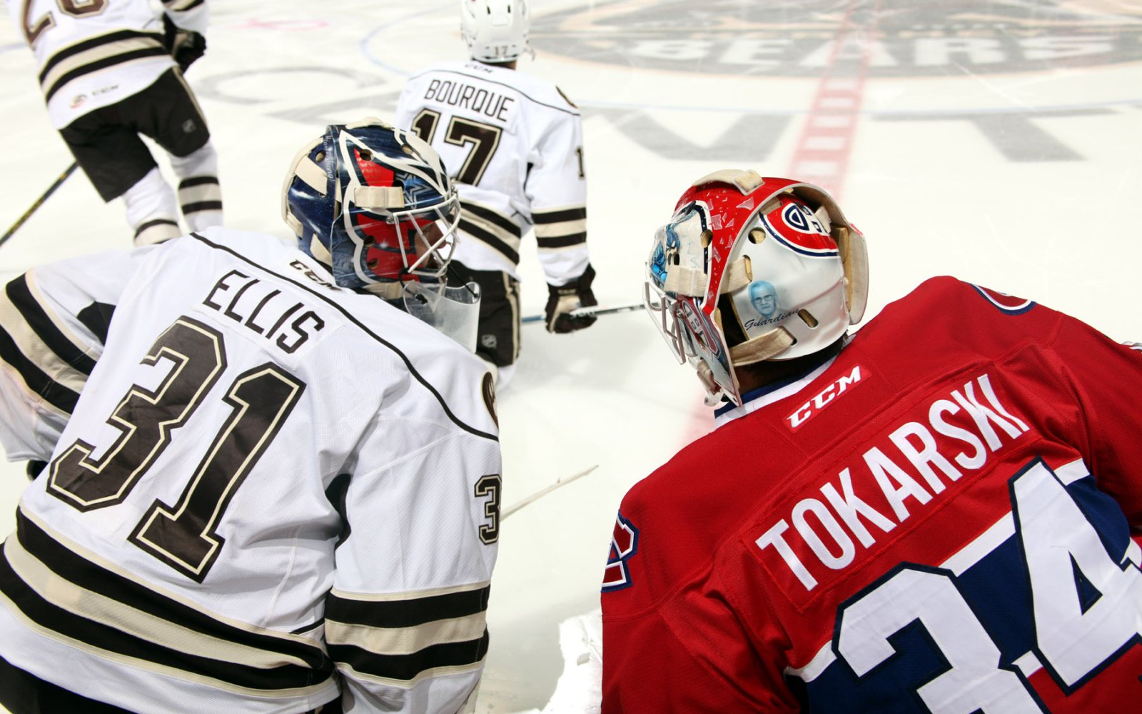 Hockey game at an arena