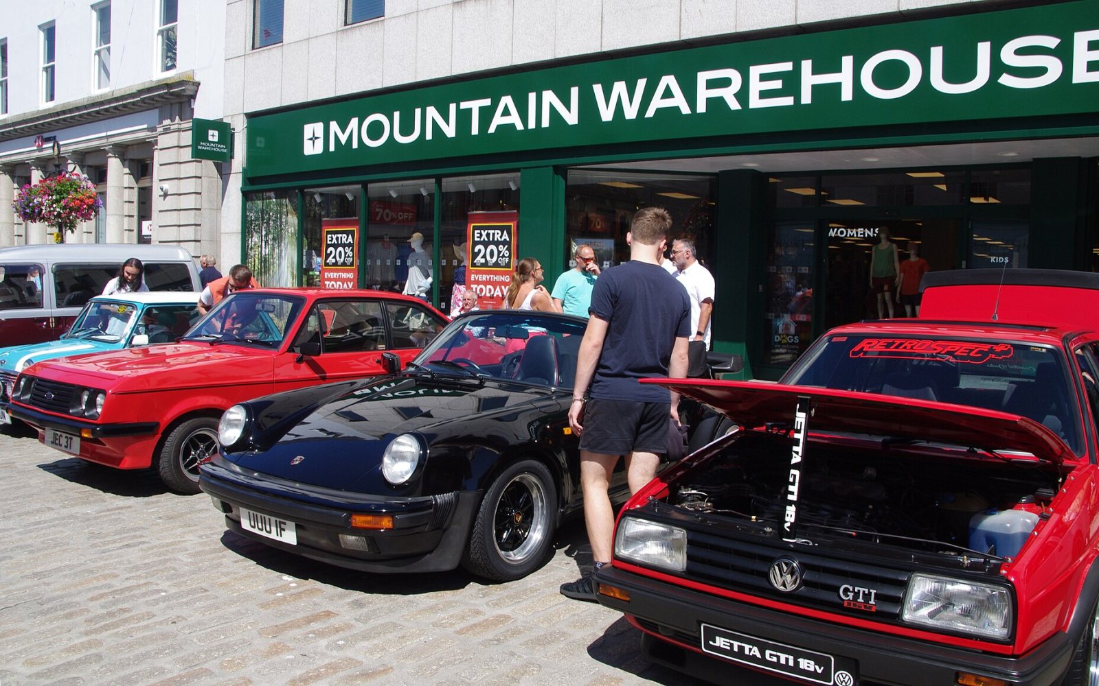 Classic cars at a car show