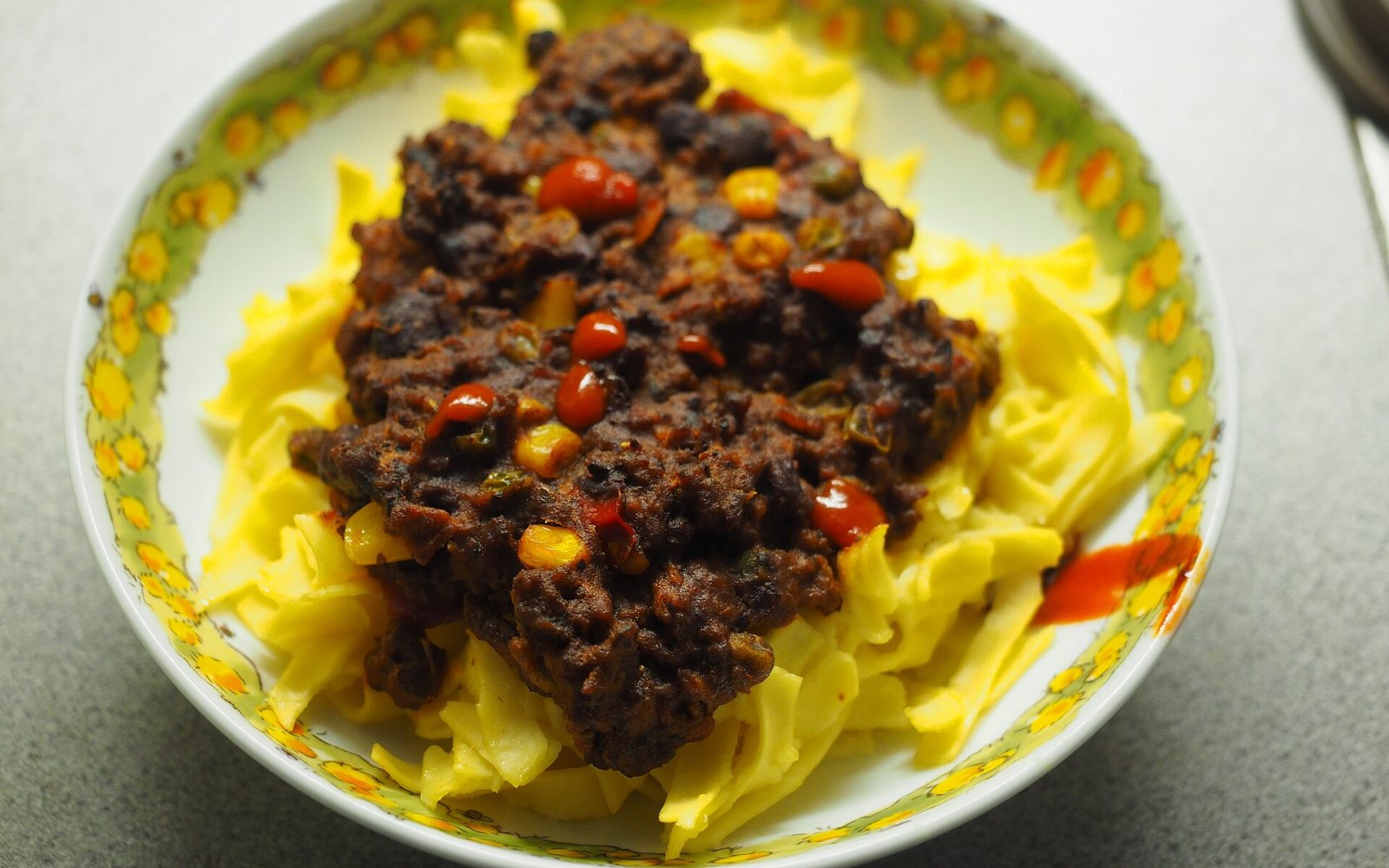 A bowl of chili