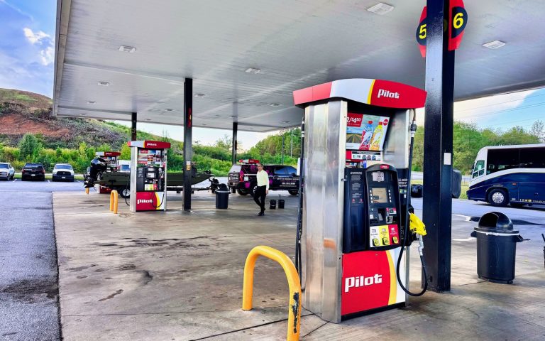 Gasoline pump at a fuel station