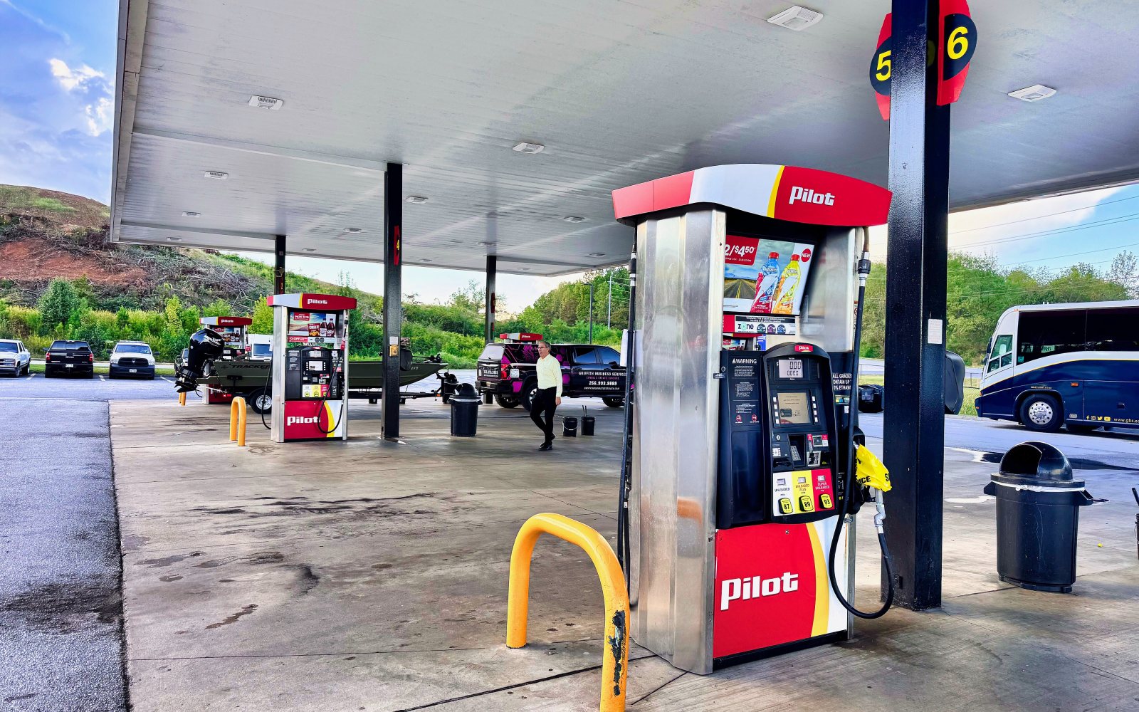 Gasoline pump at a fuel station