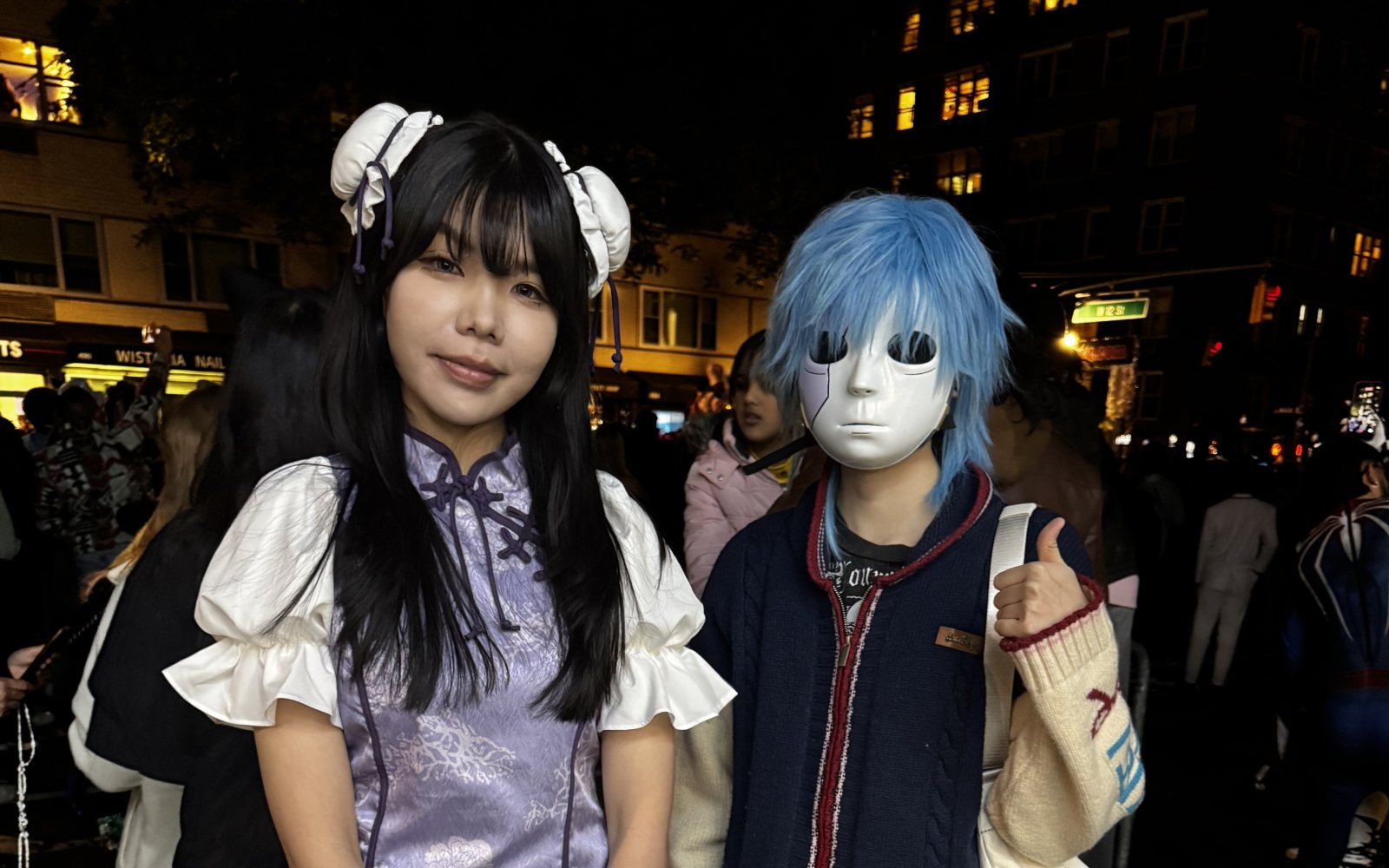Costumed children in a Halloween parade
