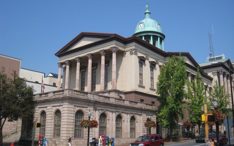 The Lancaster County Courthouse in Lancaster, Pennsylvania