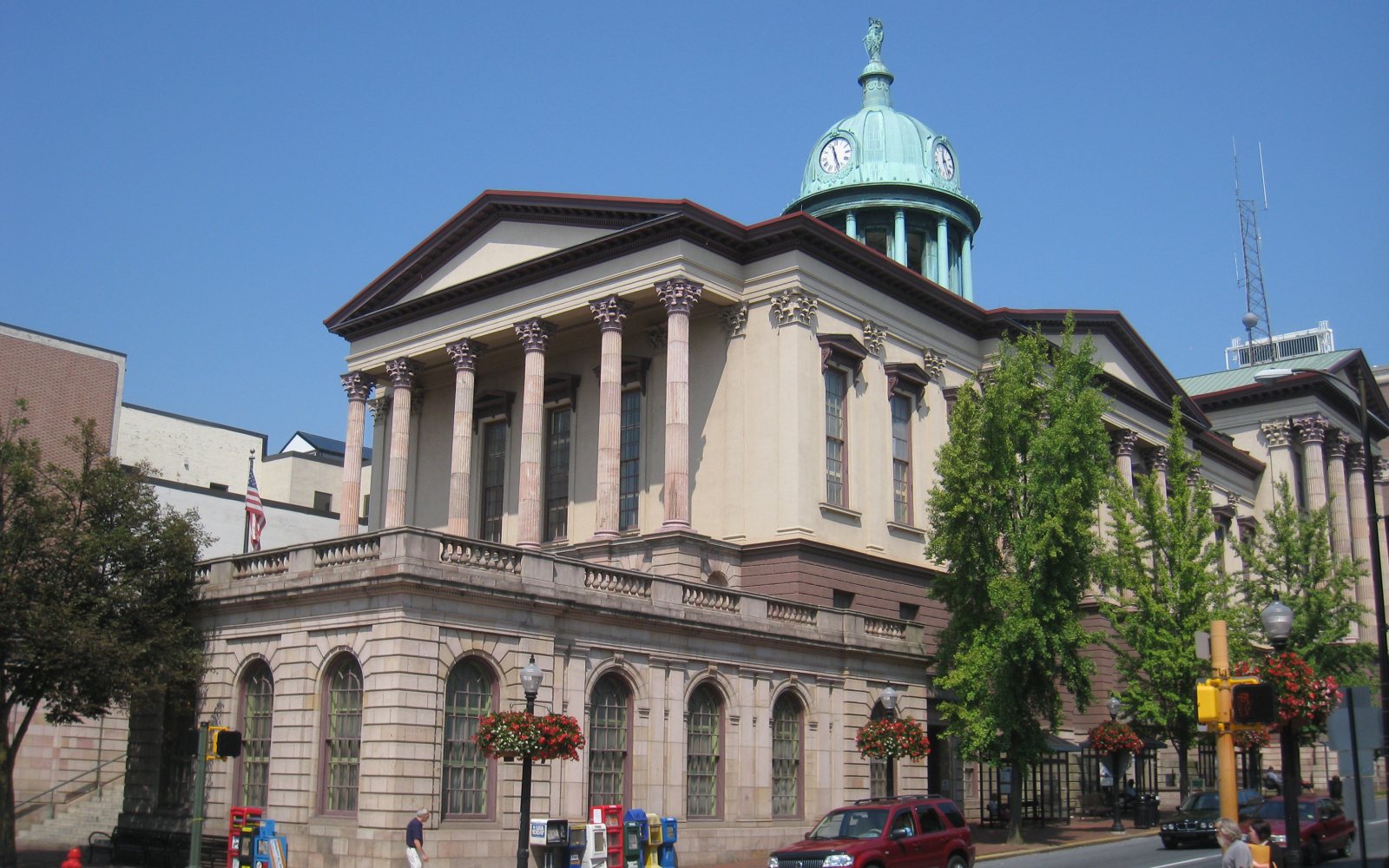 The Lancaster County Courthouse in Lancaster, Pennsylvania