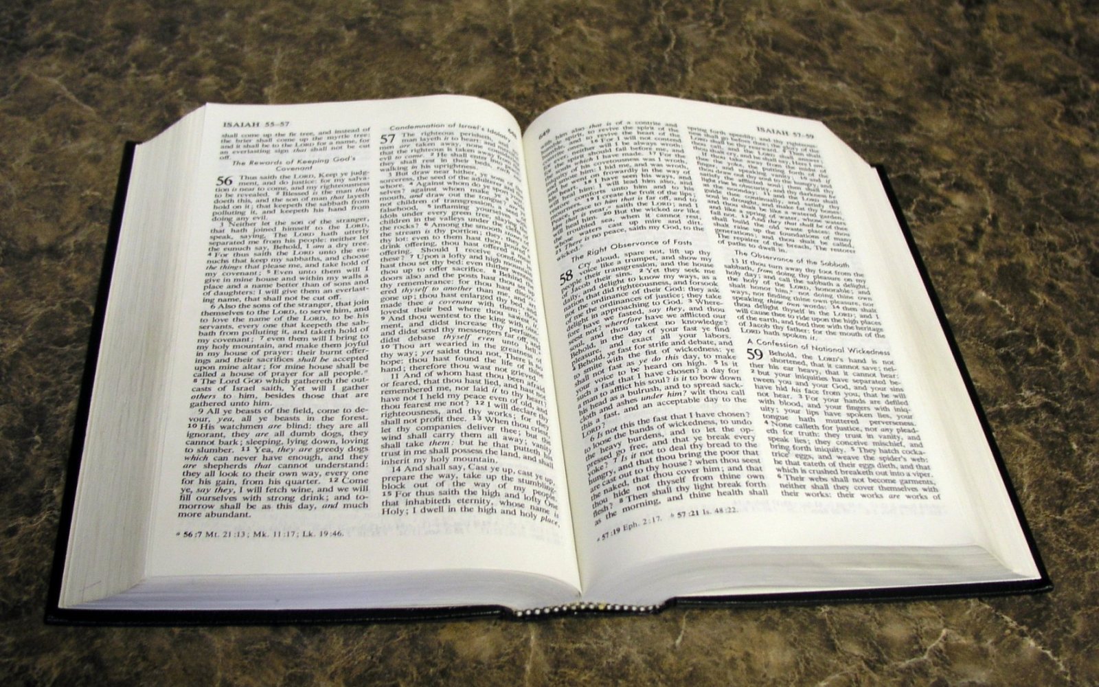An open Bible
