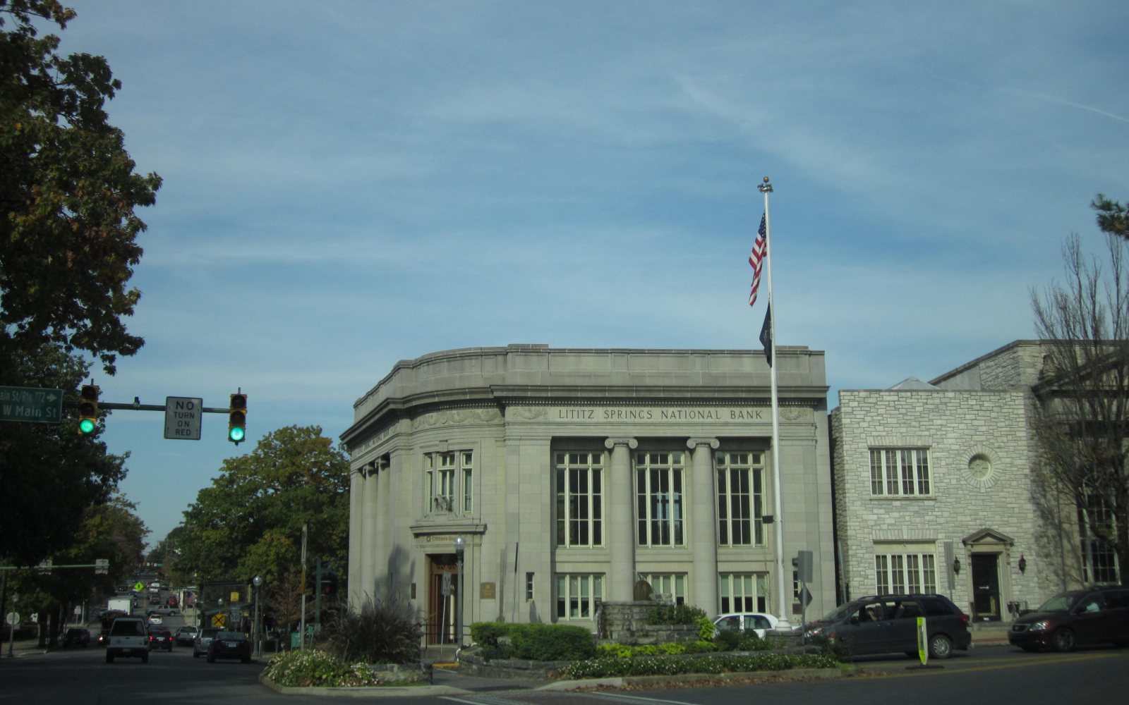 North Broad Street in downtown Lititz, Pennsylvania