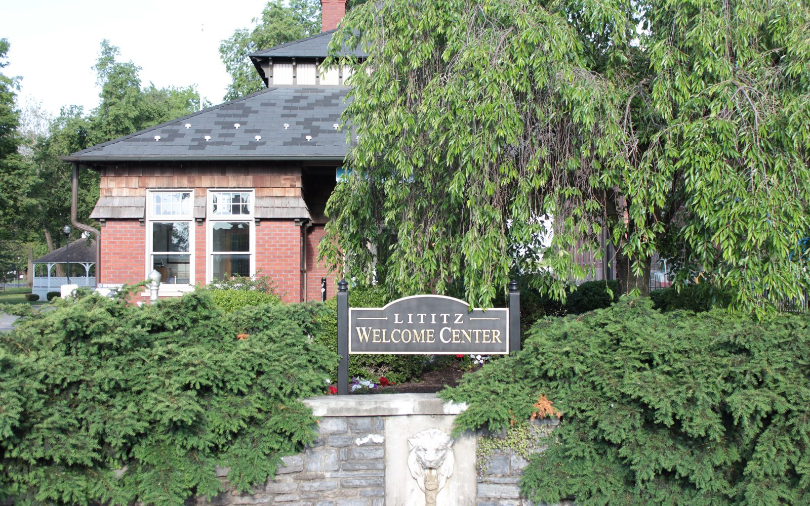 The Lititz train station near the center of town